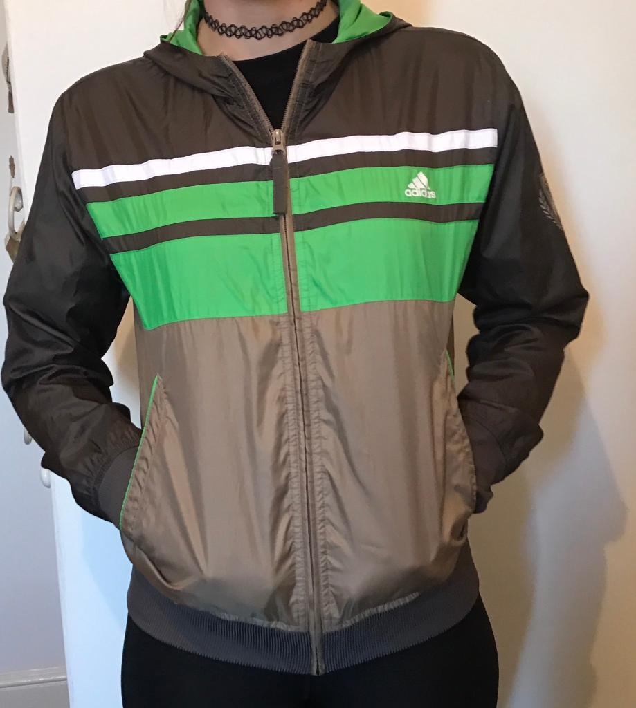 adidas jacket brown and black